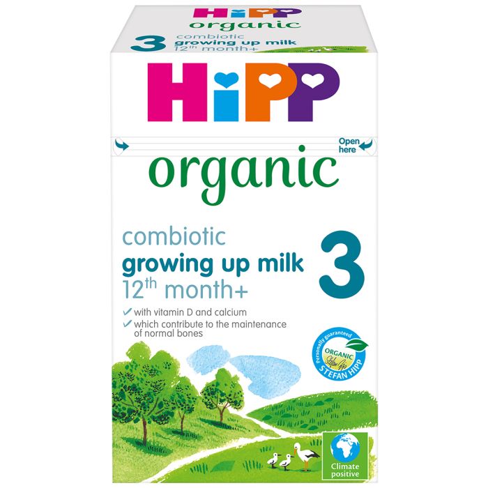 12 Pack - HiPP Organic 3 Growing up Baby Milk Powder from 12 months onwards 600g